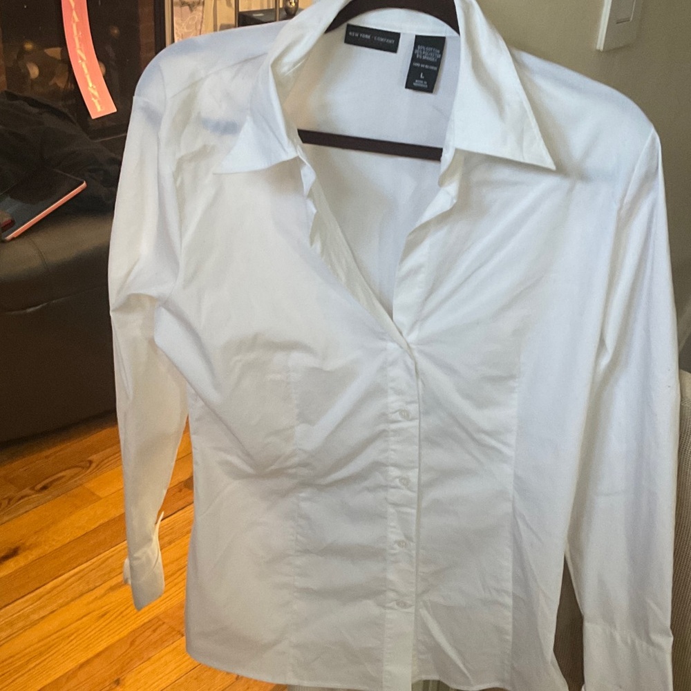 Zara Crisp White Collared Shirt